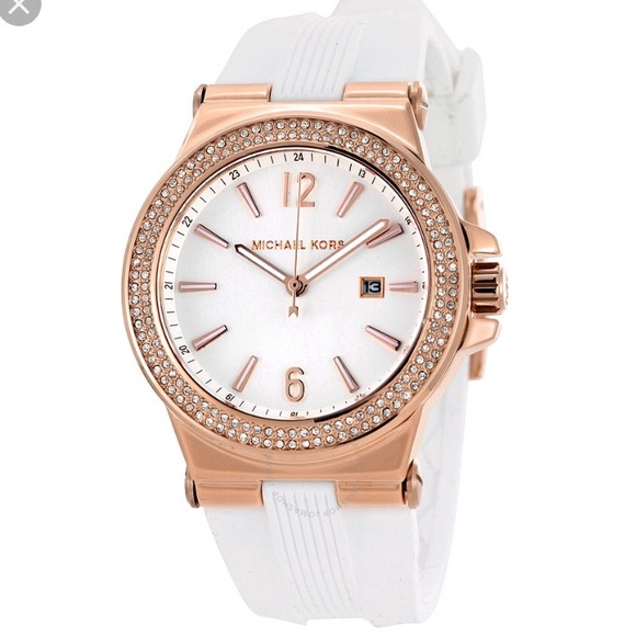 Michael Kors Accessories - Michael kors rubber white band watch 💜🌻